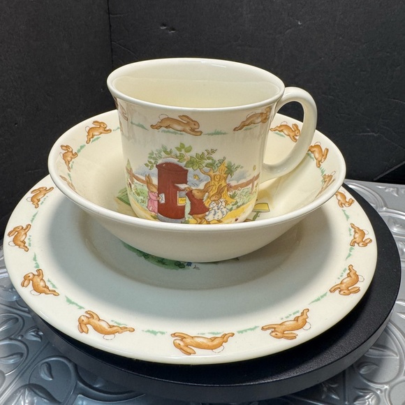 2002 Royal Doulton for Kids Bunnykins Cup Bowl Plate 3pcs - Picture 9 of 10